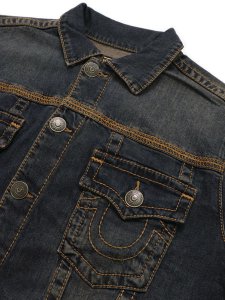 画像3: 【送料無料】TRUE RELIGION SUPER T FLATLOCK DNM TRUCKER GREENLAND DKW (3)