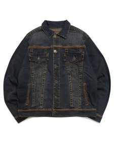 画像1: 【送料無料】TRUE RELIGION SUPER T FLATLOCK DNM TRUCKER GREENLAND DKW (1)