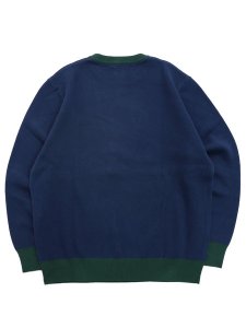 画像2: 【送料無料】EXPANSION SN NOTHING BUT G SWEATER NAVY/GREEN (2)