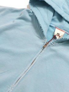 画像3: 【送料無料】MOOJI MOOJI OVERSIZE ZIP UP HOODIE AGED BABY BLUE (3)