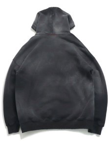 画像2: 【送料無料】MOOJI MOOJI OVERSIZED CROP HOODIE AGED BLACK (2)