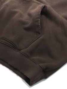 画像4: 【送料無料】MOOJI MOOJI OVERSIZED CROP HOODIE AGED BROWN (4)