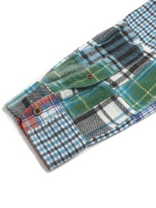 画像5: 【MEGA SALE】TAILOR VINTAGE PATCHWORK FLANNEL SHIRT (5)
