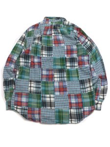 画像2: 【MEGA SALE】TAILOR VINTAGE PATCHWORK FLANNEL SHIRT (2)