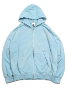 画像1: 【送料無料】MOOJI MOOJI OVERSIZE ZIP UP HOODIE AGED BABY BLUE (1)