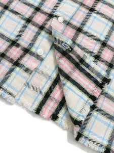 画像4: 【送料無料】BILLIONAIRE BOYS CLUB BB DUST STORM CROPPED JACQUARD PLAID SHIRT (4)