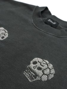画像3: 【送料無料】SCHOTT PIGMENT SKULL AND SNAKE CREW SWEAT (3)