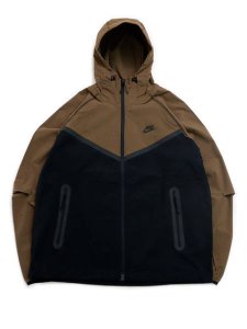 画像1: 【送料無料】NIKE TECH WINDRUNNER WOVEN FZ JACKET-BK/MW BR (1)