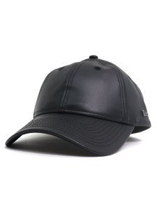 画像1: NEW ERA 9TWENTY SYNTHETIC LEATHER BLACK (1)