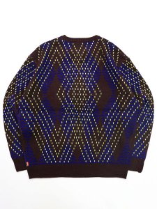 画像2: 【送料無料】WHIMSY SOCKS BIG ARGYLE SWEATER BROWN (2)