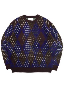 画像1: 【送料無料】WHIMSY SOCKS BIG ARGYLE SWEATER BROWN (1)