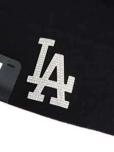画像3: NEW ERA BASIC CUFF KNIT RHINESTONE BADGE DODGERS (3)