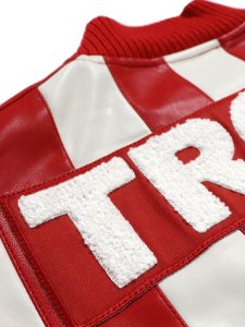 画像5: 【送料無料】TROOP CHAMPION FAUX LEATHER JACKET RED/WHITE (5)