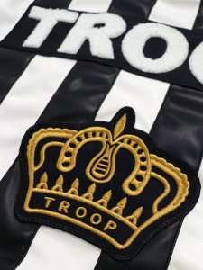 画像6: 【送料無料】TROOP CHAMPION FAUX LEATHER JACKET BLACK/WHITE (6)