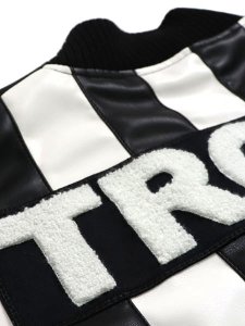 画像5: 【送料無料】TROOP CHAMPION FAUX LEATHER JACKET BLACK/WHITE (5)
