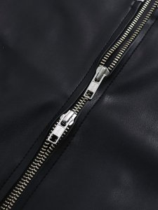 画像7: 【送料無料】TROOP CHAMPION FAUX LEATHER JACKET BLACK/WHITE (7)