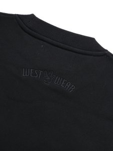 画像6: 【送料無料】WEST WEAR GFL EMBROIDERY LOGO CREWNECK LTD BLK/BLK (6)