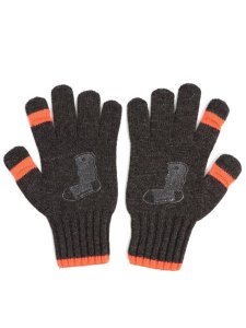 画像1: WHIMSY SOCKS WOOL GLOVE CHARCOAL (1)