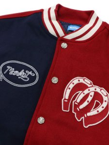 画像3: 【送料無料】MARKET MARKET OLD WEST VARSITY JACKET NAVY/SALSA (3)