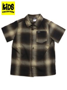 画像1: 【KIDS】CALTOP KIDS FL PLAID S/S SHIRT BROWN/KHAKI (1)