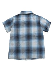 画像2: 【KIDS】CALTOP KIDS FL PLAID S/S SHIRT SKY BLUE/GREY (2)