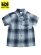 画像1: 【KIDS】CALTOP KIDS FL PLAID S/S SHIRT SKY BLUE/GREY (1)