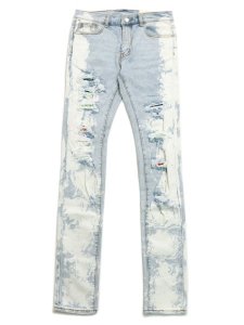 画像1: 【送料無料】mnml X409 RHINESTONE SKINNY DENIM BLUE (1)