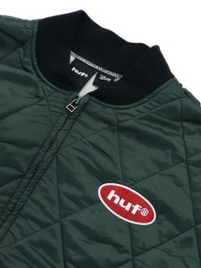 画像3: 【送料無料】HUF MICKEY QUILTED WORK JACKET FOREST GREEN (3)