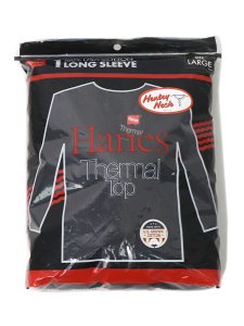 画像6: Hanes L/S THERMAL TOP HENLEY NECK (6)