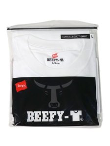画像6: Hanes BEEFY L/S TEE 1P CREW NECK (6)