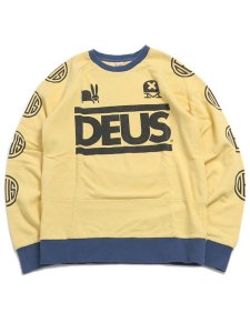 画像1: 【MEGA SALE】DEUS TRAVIS CREW-YELLOW/BLUE (1)