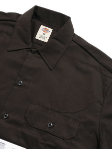 画像3: DICKIES L/S WORK SHIRT-DARK BROWN (3)