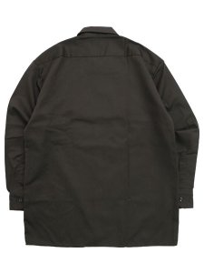 画像2: DICKIES L/S WORK SHIRT-DARK BROWN (2)