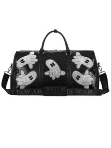 画像1: 【送料無料】WNTD APPAREL ALLIGATOR GHOST GEM DUFFLE BAG BLK MAMBA (1)