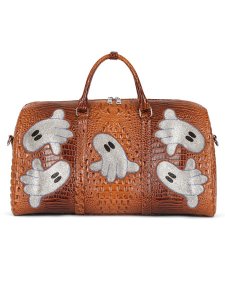 画像2: 【送料無料】WNTD APPAREL ALLIGATOR GHOST GEM DUFFLE BAG CHOC GATOR (2)