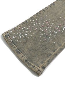 画像6: 【送料無料】GUAPI WMNS VINTAGE PINK PEARLS EMBELLISHED DENIM (6)