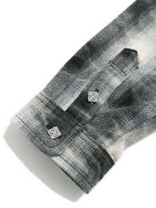 画像10: 【送料無料】GUAPI WMNS CLOUD GREY CROPPED FLANNEL JACKET (10)