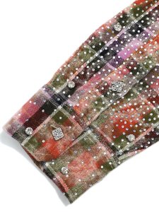 画像10: 【送料無料】GUAPI BLUSH PINK RHINESTONE FLANNEL JACKET (10)