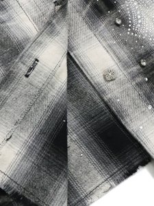 画像8: 【送料無料】GUAPI WMNS CLOUD GREY CROPPED FLANNEL JACKET (8)