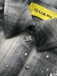 画像6: 【送料無料】GUAPI WMNS CLOUD GREY CROPPED FLANNEL JACKET (6)