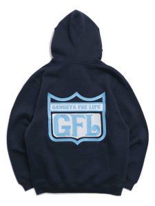 画像2: 【送料無料】WEST WEAR GFL EMBROIDERY LOGO HOODIE NAVY (2)
