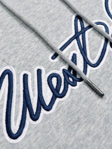 画像3: 【送料無料】WEST WEAR WS EMBROIDERY LOGO HOODIE GRAY (3)