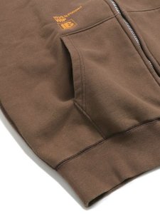 画像4: 【送料無料】INTERBREED WIP FADED ZIP HOODIE FADE BROWN (4)