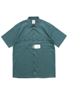 画像1: DICKIES S/S WORK SHIRT-LINCOLN GREEN (1)