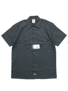 画像1: DICKIES S/S WORK SHIRT-CHARCOAL (1)
