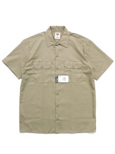 画像1: DICKIES S/S WORK SHIRT-MILITARY KHAKI (1)