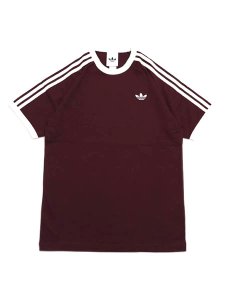 画像1: ADIDAS 3-STRIPES TEE-MAROON/OFF WHITE (1)