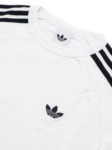 画像3: ADIDAS WMNS 3-STRIPES BABY TEE-WHITE/WHITE/BLACK (3)