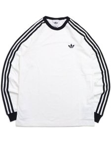 画像1: ADIDAS 3-STRIPES L/S TEE-WHITE (1)