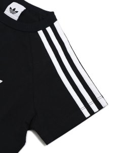 画像4: ADIDAS WMNS 3-STRIPES BABY TEE-BLACK/BLACK/WHITE (4)